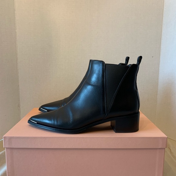 Acne Studios Jensen Boots Black Leather Size 38 - Picture 3 of 7